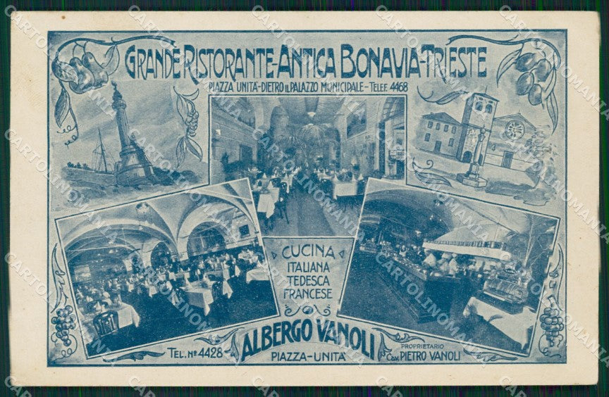 Trieste Città Pubblicitaria cartolina QZ9052 – fronte