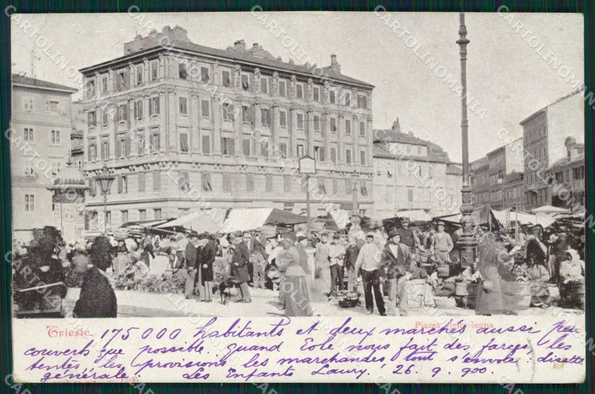 Trieste Città Mercato cartolina QZ9054 – fronte