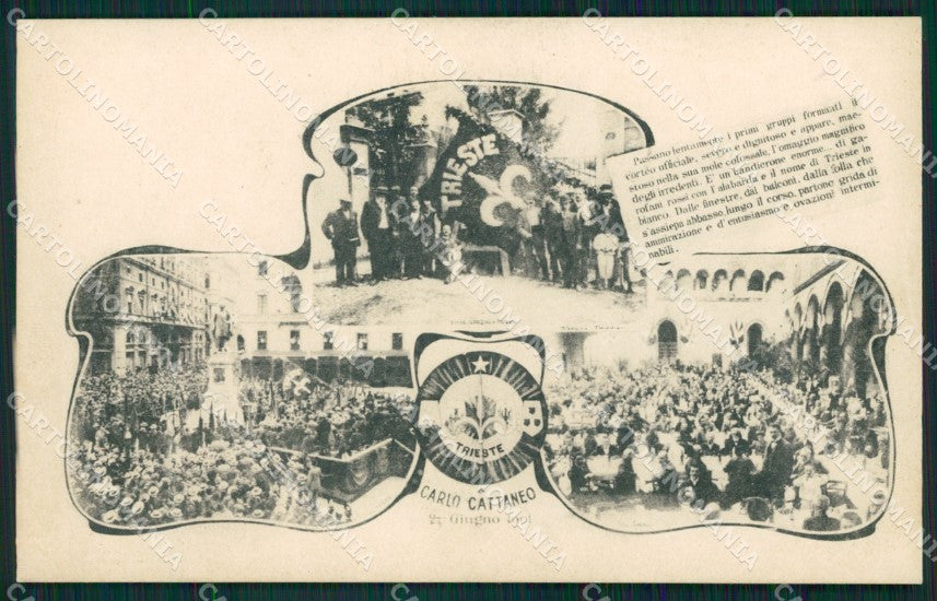 Trieste Città Carlo Cattaneo COLLA cartolina QZ9059 – fronte