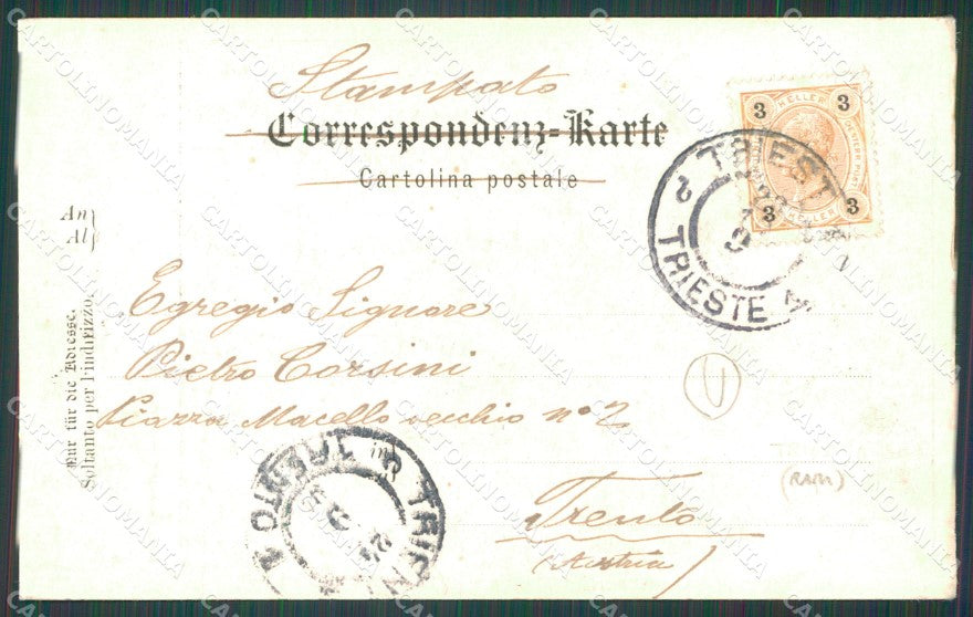 Trieste Città Comizio Universitario Politeama PIEGHINE cartolina QZ9060 – retro