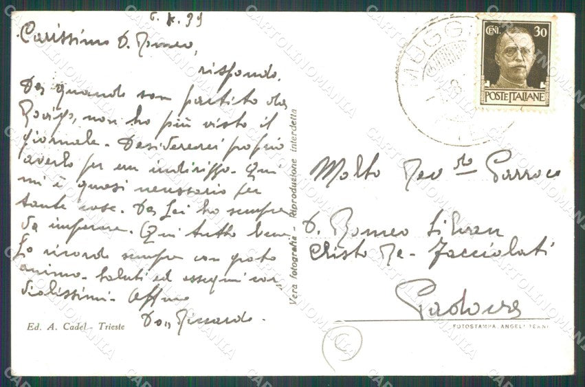 Trieste Muggia Foto cartolina QZ9072 – retro