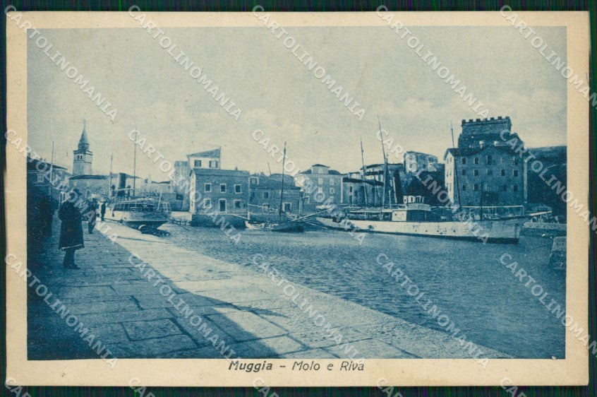 Trieste Muggia Barche PIEGHE cartolina QZ9076 – fronte