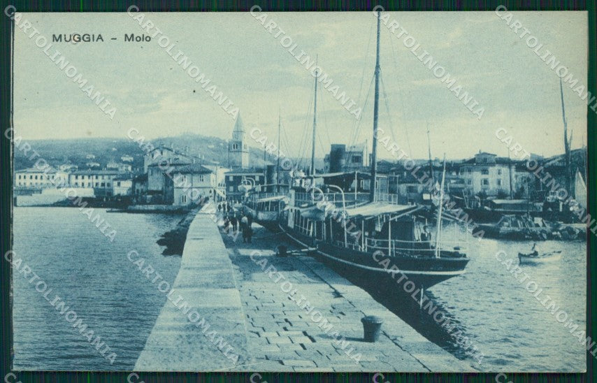 Trieste Muggia Barche cartolina QZ9080 – fronte