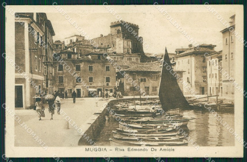 Trieste Muggia Barche cartolina QZ9081 – fronte