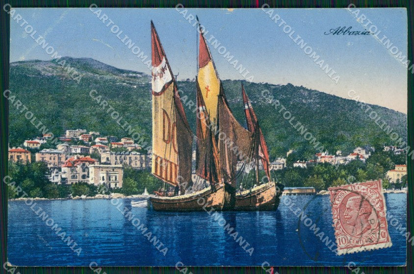 Croazia Abbazia cartolina QZ9107 – fronte