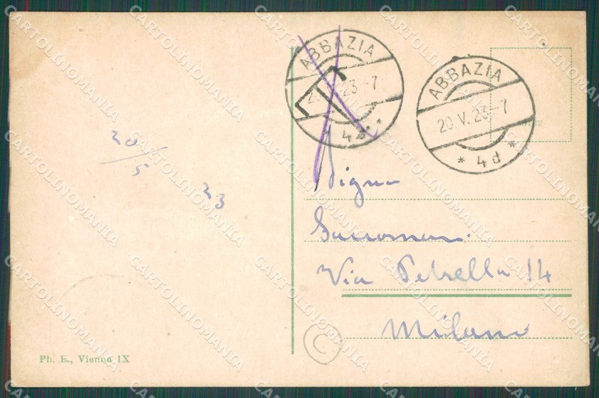 Croazia Abbazia cartolina QZ9107 – retro