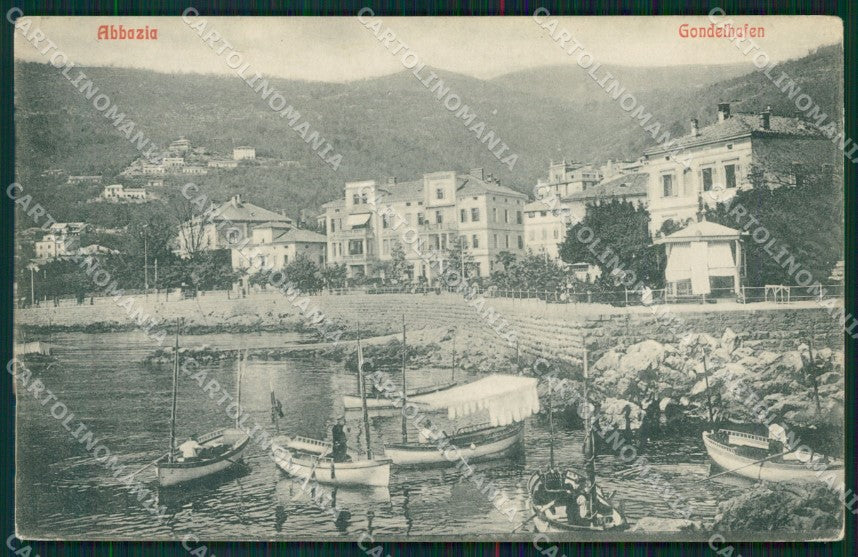 Croazia Abbazia Barche cartolina QZ9117 – fronte