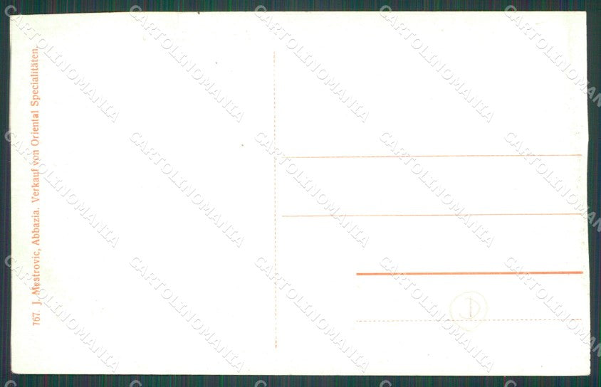 Croazia Abbazia cartolina QZ9124 – retro