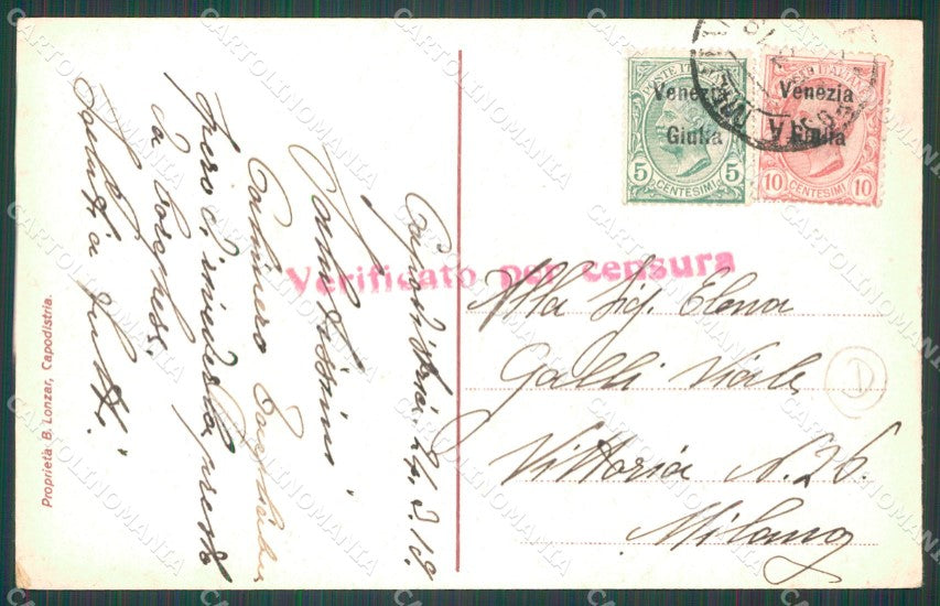 Slovenia Capodistria Fontana ABRASA cartolina QZ9137 – retro