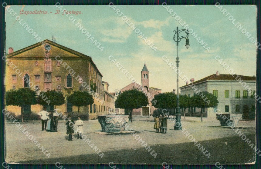 Slovenia Capodistria PIEGA cartolina QZ9138 – fronte