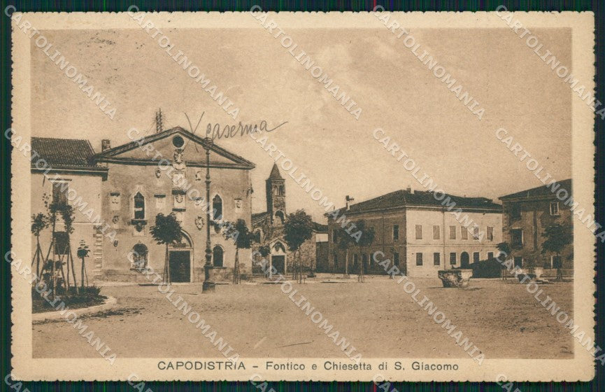 Slovenia Capodistria Caserma cartolina QZ9141 – fronte