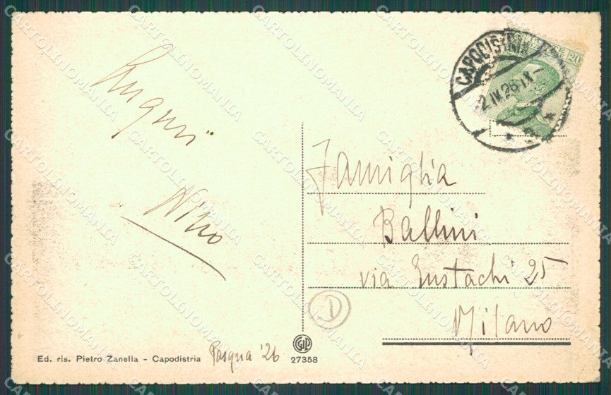 Slovenia Capodistria Caserma cartolina QZ9141 – retro