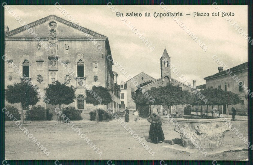 Slovenia Capodistria cartolina QZ9142 – fronte