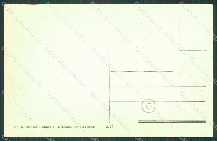 Croazia Laurana cartolina QZ9156 – retro