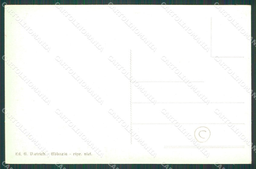 Croazia Laurana cartolina QZ9157 – retro