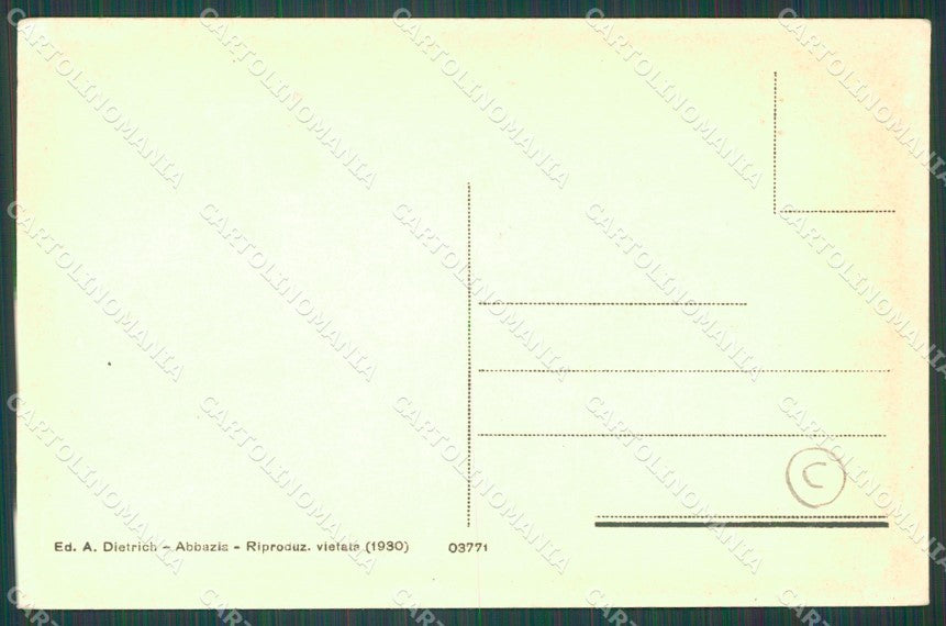 Croazia Laurana cartolina QZ9160 – retro