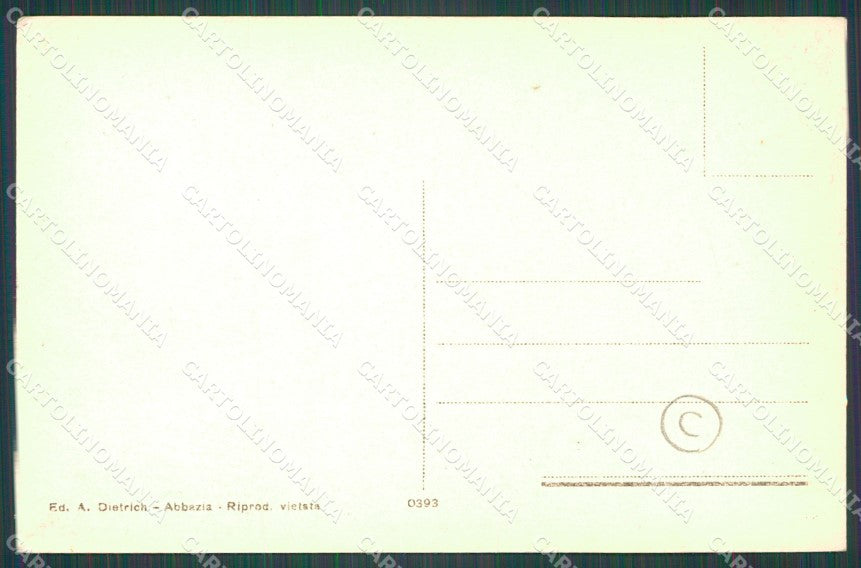 Croazia Laurana cartolina QZ9162 – retro