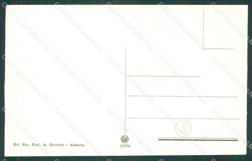 Croazia Laurana cartolina QZ9165 – retro
