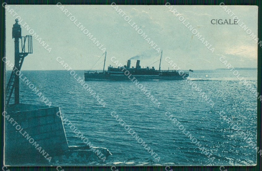 Croazia Lussinpiccolo Cigale Nave cartolina QZ9179 – fronte