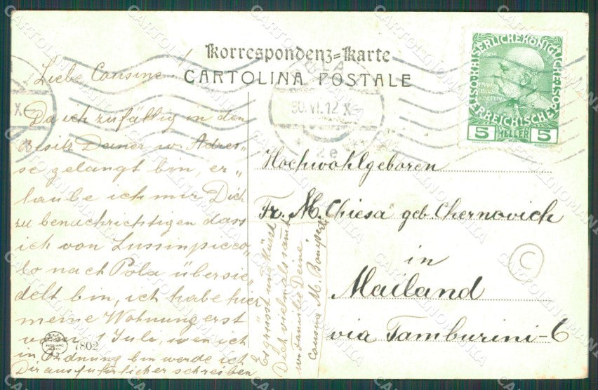 Croazia Lussinpiccolo Cigale cartolina QZ9186 – retro
