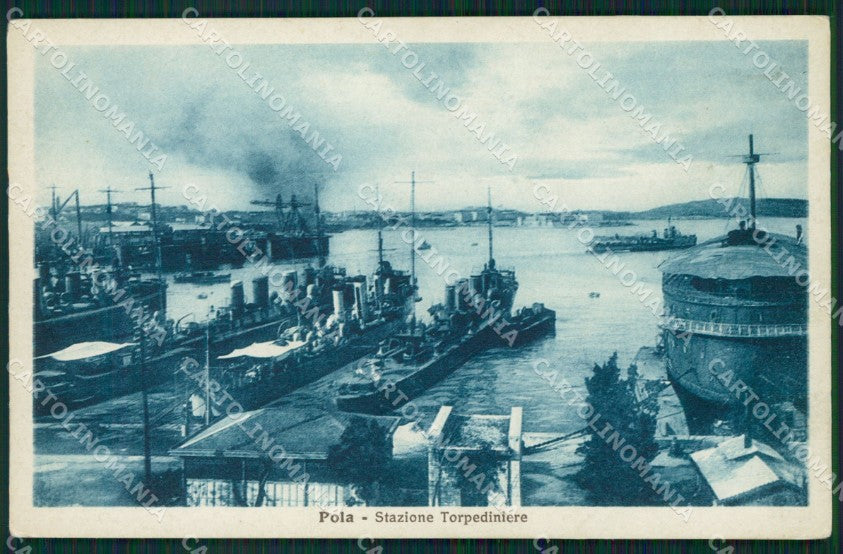 Croazia Pola Stazione Torpediniere cartolina QZ9212 – fronte