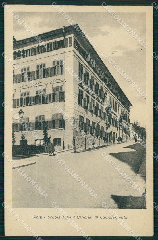 Croazia Pola Scuola Allievi Ufficiali di Complemento PIEGHINA cartolina QZ9223 – fronte