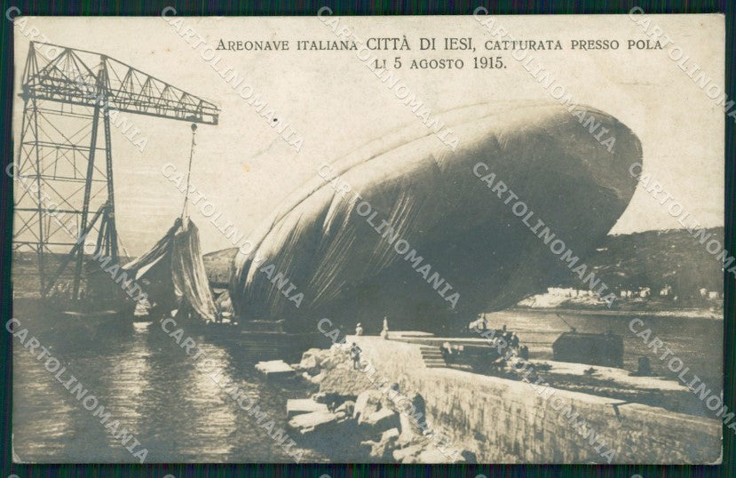 Croazia Pola Dirigibile Areonave italiana Città di Iesi cartolina QZ9240 – fronte