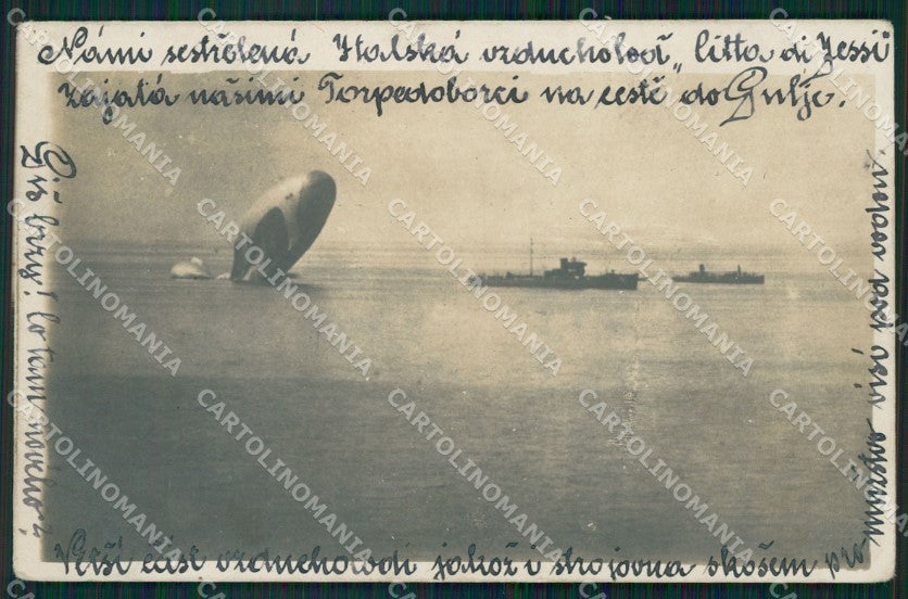 Croazia Pola Dirigibile Areonave italiana Città di Iesi cartolina QZ9241 – fronte