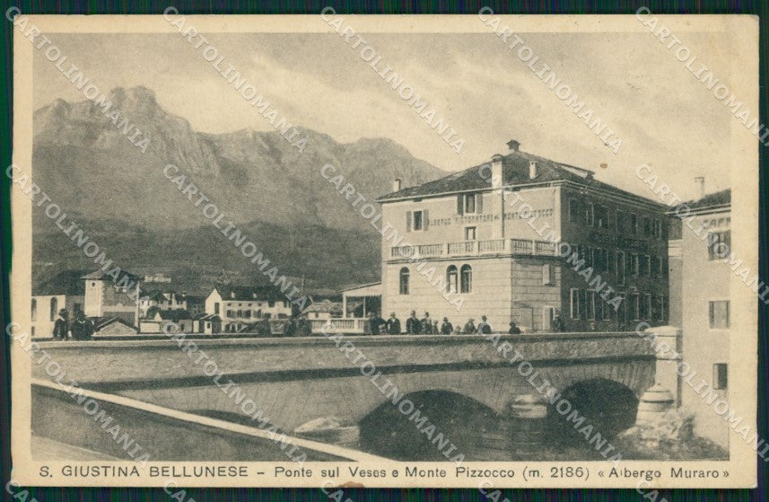 Belluno Santa Gustina Bellunese cartolina QZ9243 – fronte