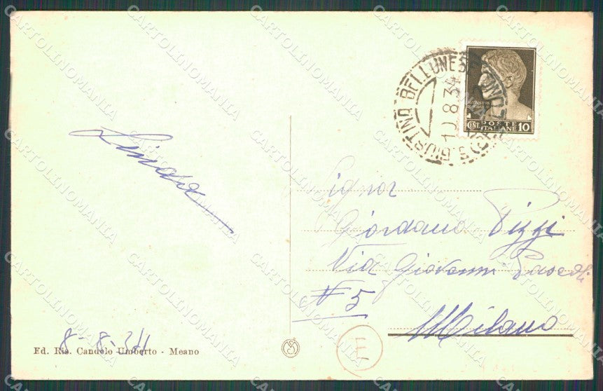 Belluno Santa Gustina Bellunese cartolina QZ9243 – retro