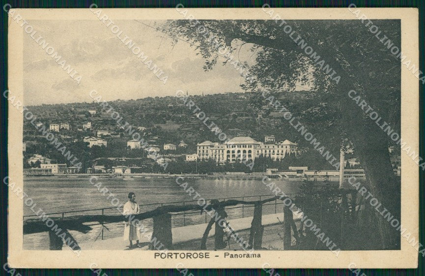 Slovenia Pirano Portorose cartolina QZ9267 – fronte