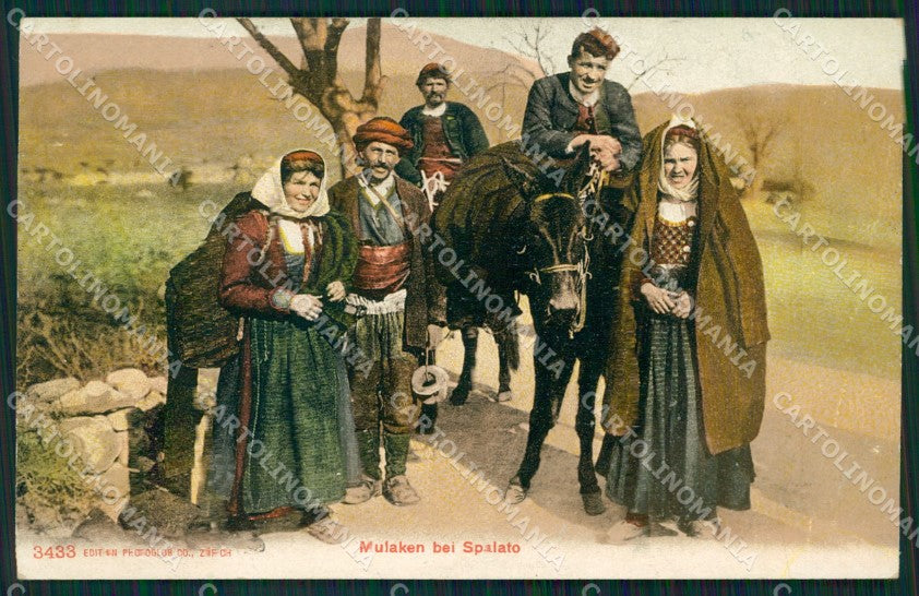 Croazia Spalato Mulaken Costumi cartolina QZ9272 – fronte
