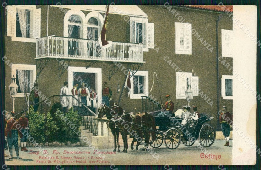 Montenegro Cetinje Cettigne Carrozza cartolina QZ9301 – fronte