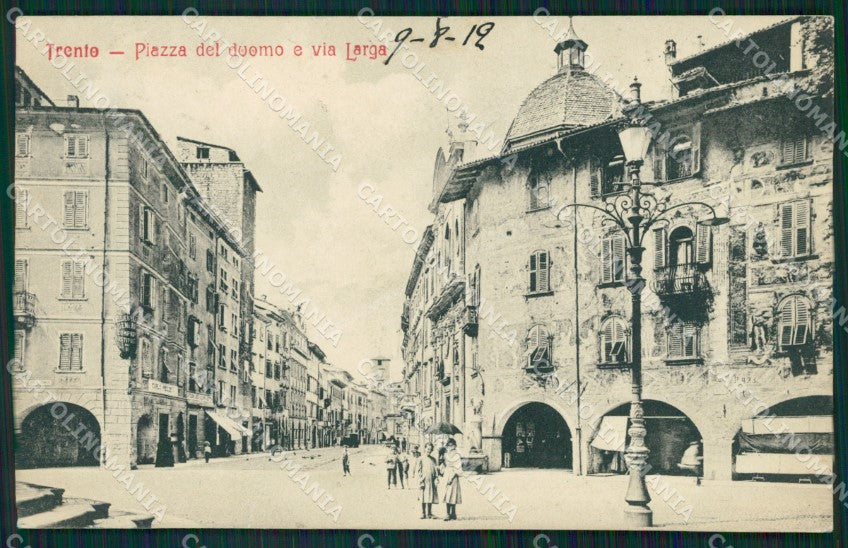 Trento Città PIEGHINA ABRASA cartolina QZ9309 – fronte