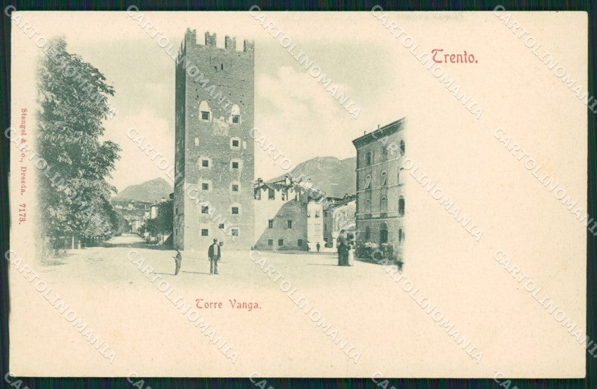 Trento Città Torrre Vanga cartolina QZ9310 – fronte