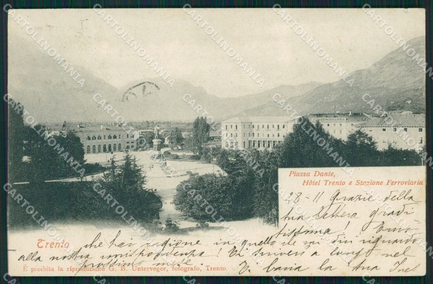 Trento Città Stazione ABRASA cartolina QZ9316 – fronte
