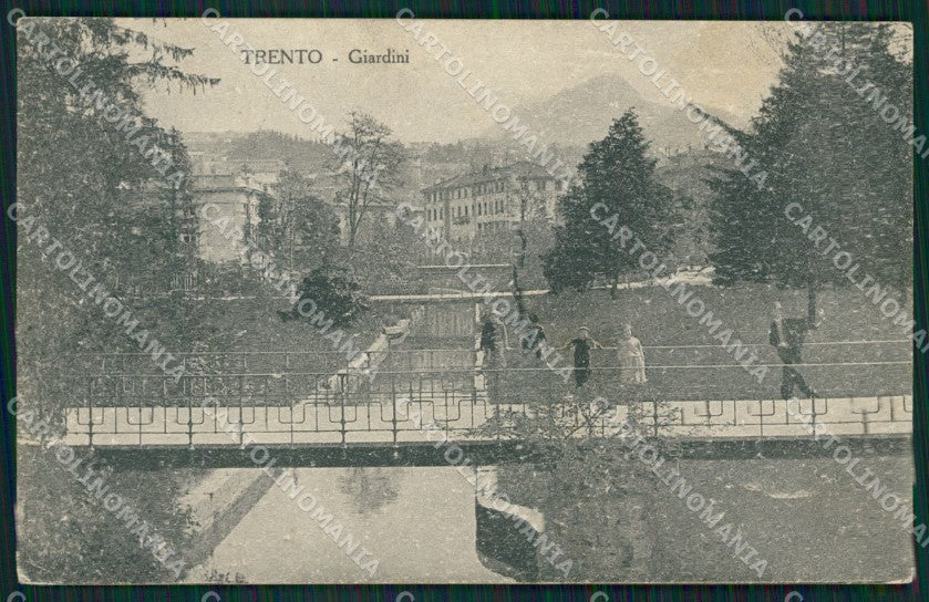 Trento Città RIFILATA ABRASA cartolina QZ9319 – fronte