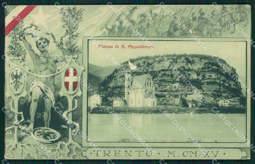 Trento Città ABRASA cartolina QZ9325 – fronte