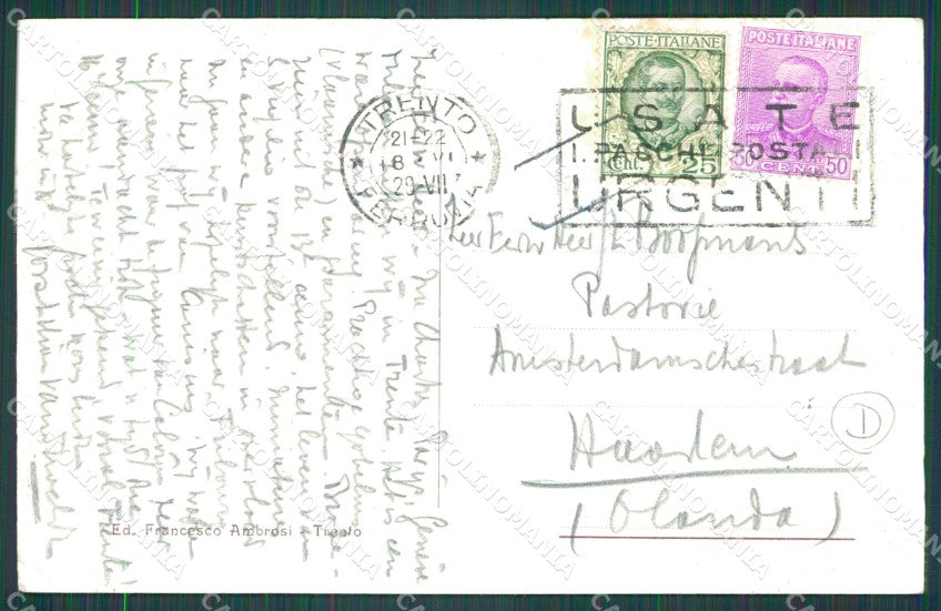 Trento Città PIEGHINE cartolina QZ9329 – retro