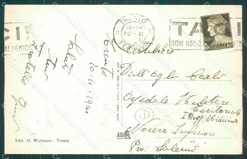 Trento Città Poste cartolina QZ9335 – retro