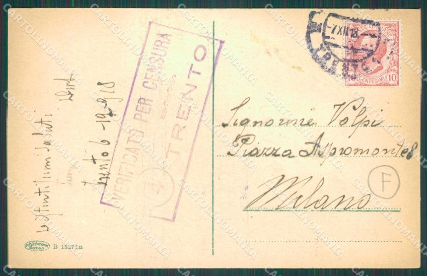 Trento Città cartolina QZ9371 – retro