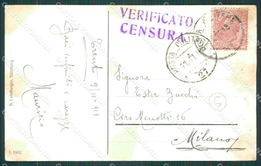 Trento Città TRACCE UMIDO PIEGHINA cartolina QZ9375 – retro