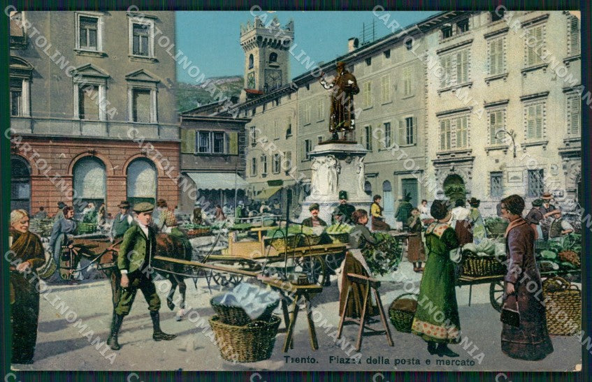Trento Città Mercato cartolina QZ9402 – fronte