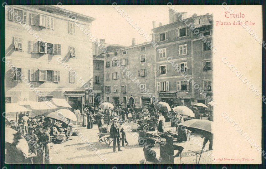 Trento Città Mercato cartolina QZ9404 – fronte