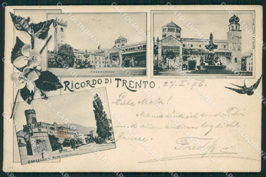 Trento Città Gruss cartolina QZ9405 – fronte