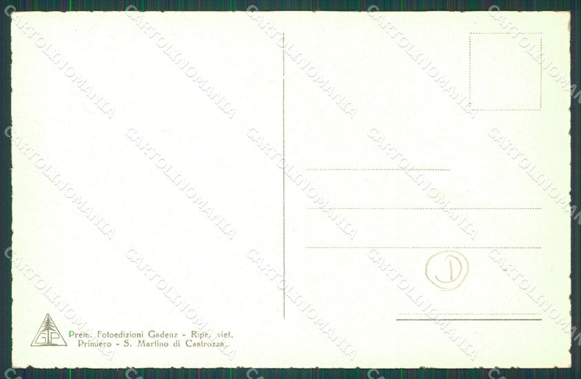 Trento Fiera di Primiero Pieve di Sass Maor cartolina QZ9447 – retro