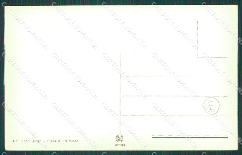 Trento Fiera di Primiero Sass Maor cartolina QZ9449 – retro