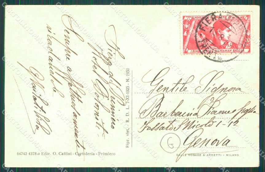 Trento Fiera di Primiero Sass Maor cartolina QZ9455 – retro