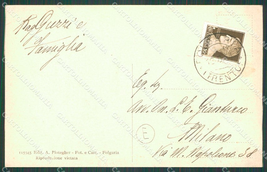 Trento Folgaria Altipiano di cartolina QZ9469 – retro