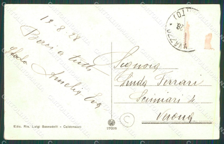 Trento Caldonazzo Lago di cartolina QZ9473 – retro